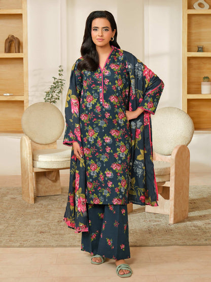 3 Piece Khaddar Suit-Printed (Unstitched)