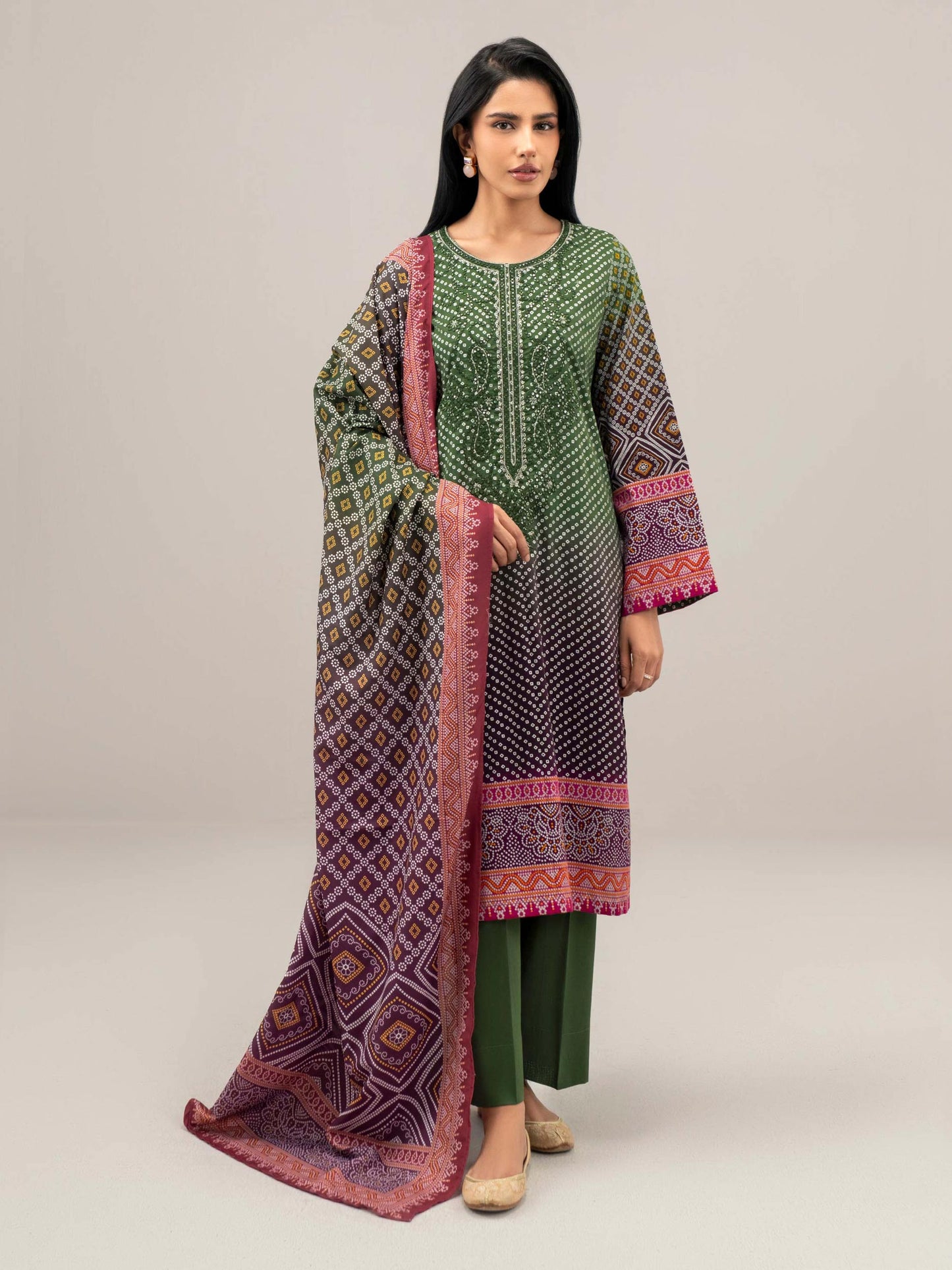 3 Piece Lawn Suit-Embroidered (Unstitched)