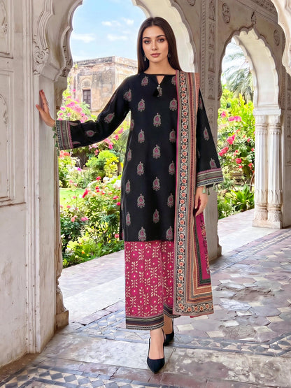 3 Piece Khaddar Suit-Printed (Unstitched)