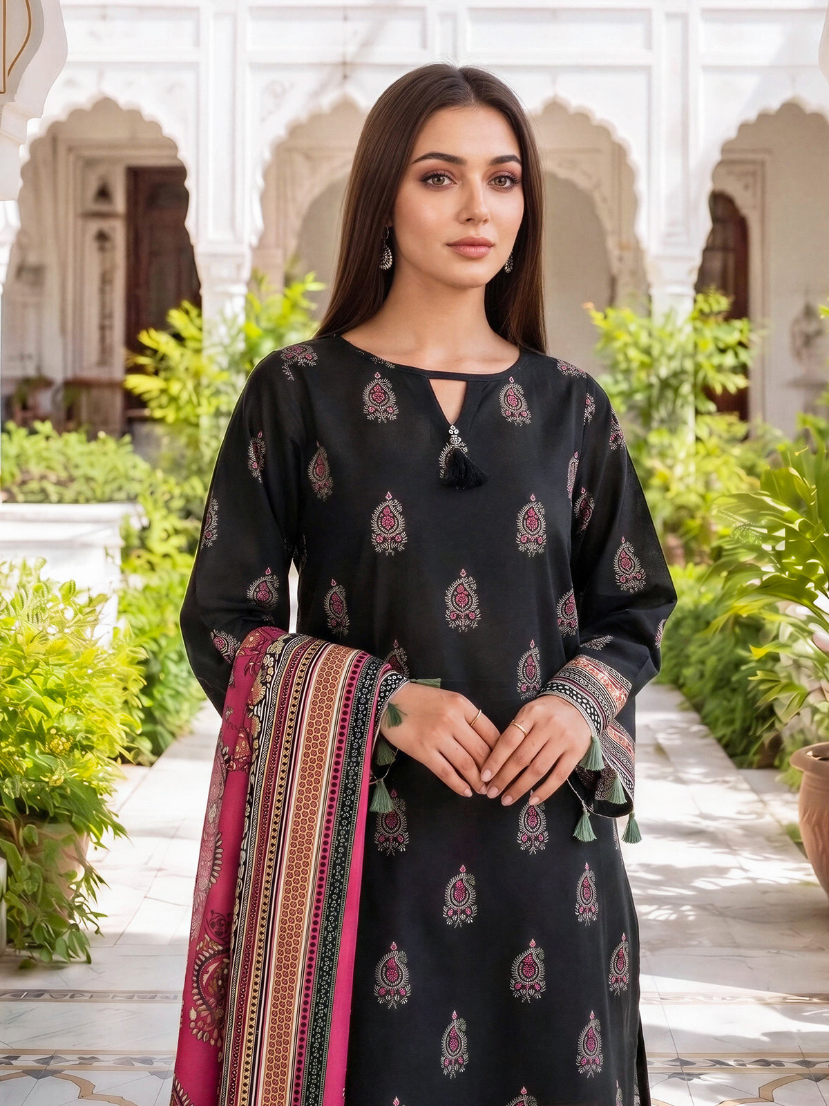 3 Piece Khaddar Suit-Printed (Unstitched)