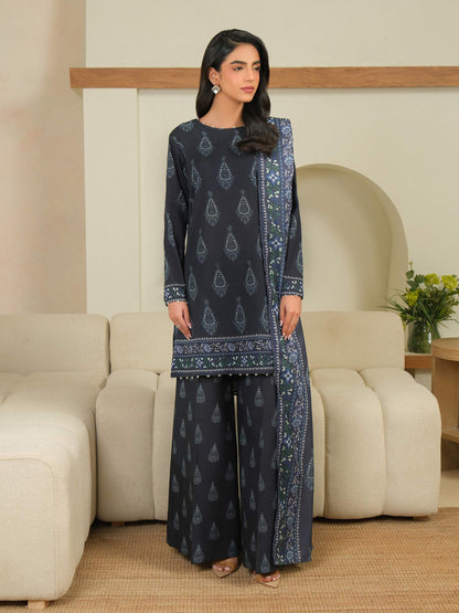 3 Piece Khaddar Suit-Printed (Unstitched)