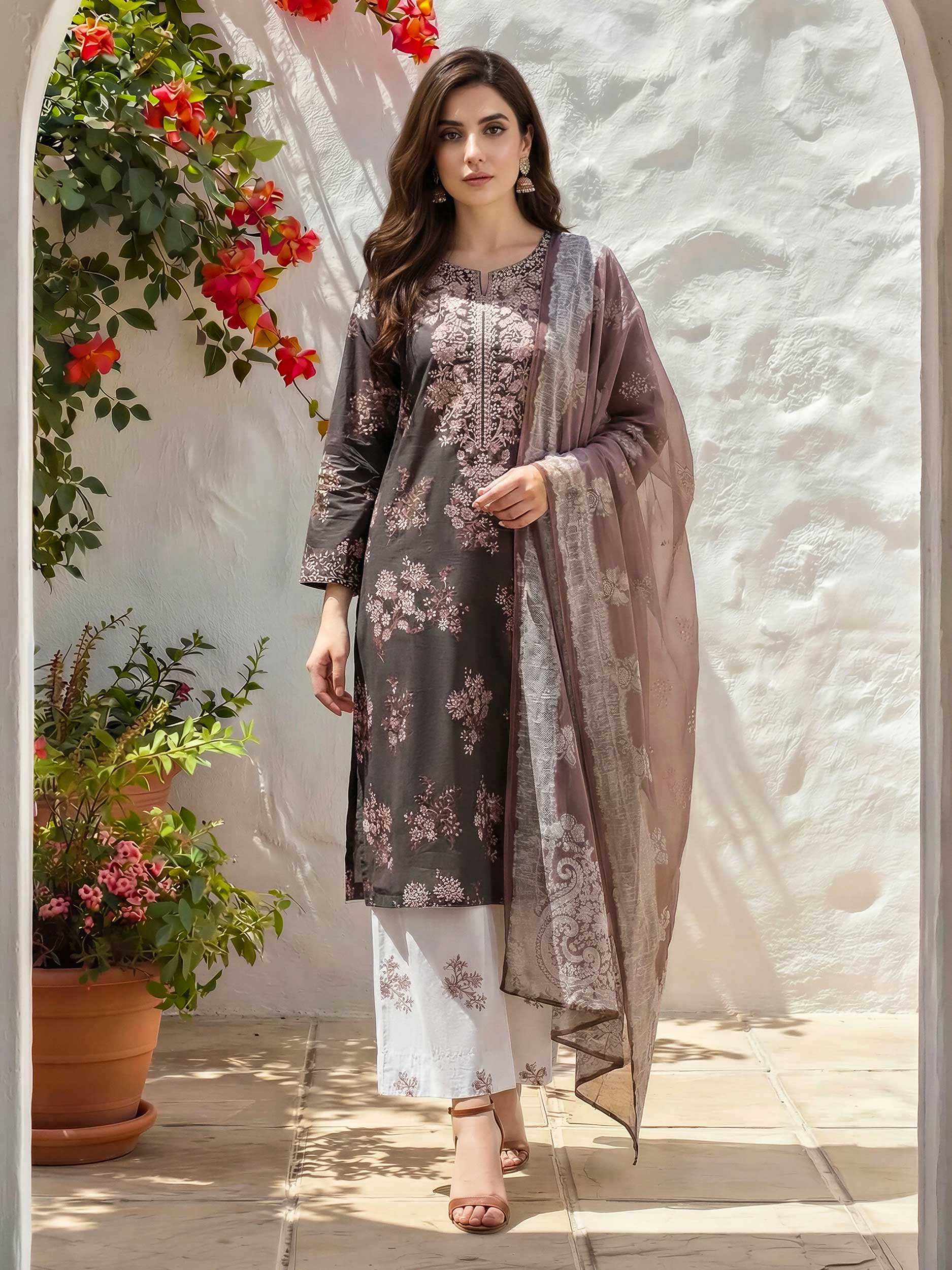 3 Piece Lawn Suit- Embroidered (Unstitched)