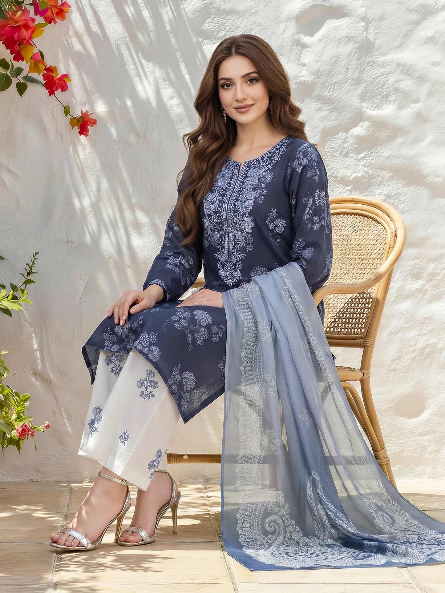 3 Piece Lawn Suit- Embroidered (Unstitched)