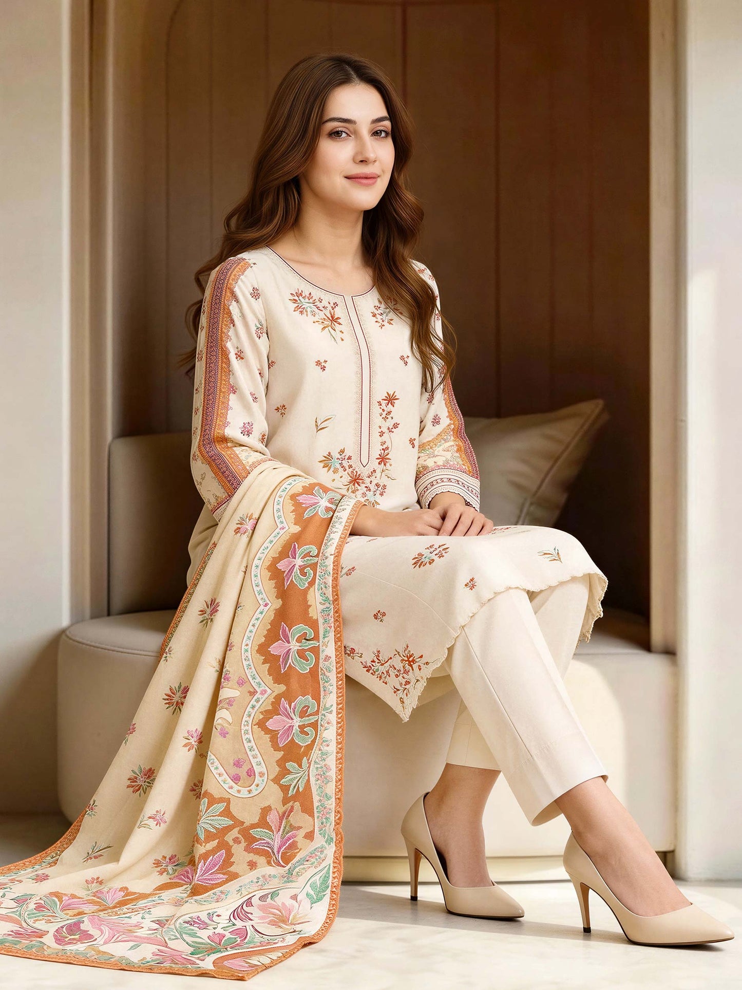 3 Piece Lawn Suit-Embroidered (Unstitched)