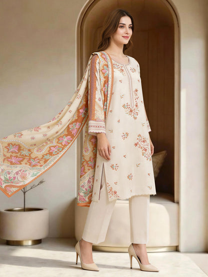3 Piece Lawn Suit-Embroidered (Unstitched)