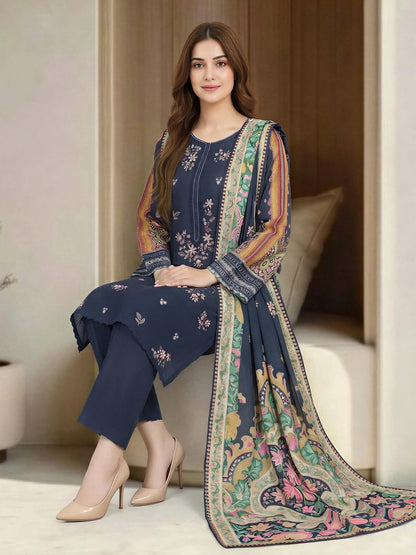 3 Piece Lawn Suit-Embroidered (Unstitched)