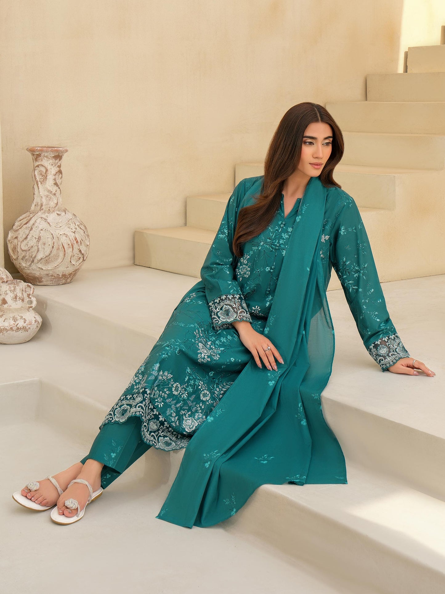 3 Piece Lawn Suit-Embroidered (Unstitched)