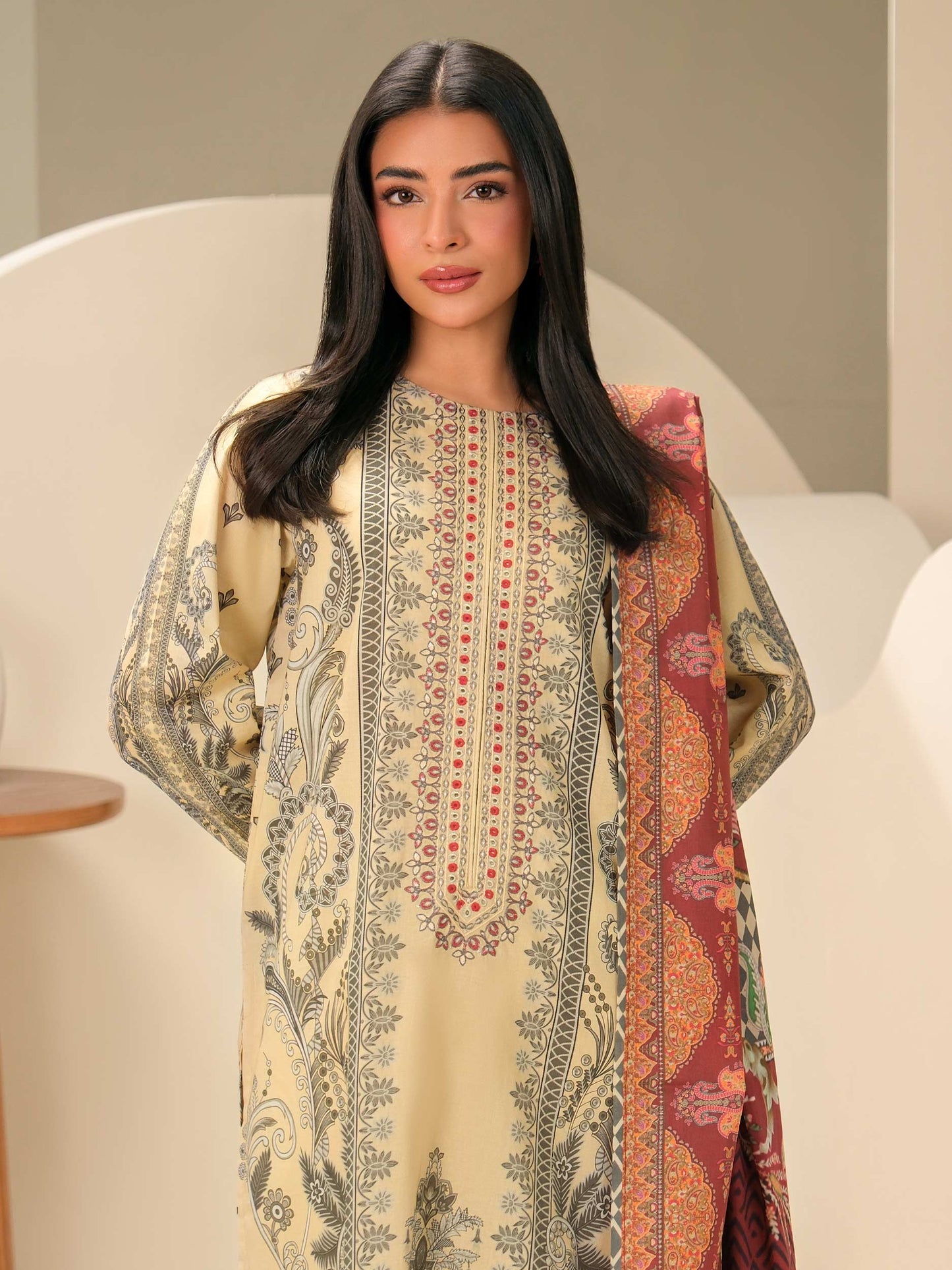 3 Piece Lawn Suit-Embroidered (Unstitched)