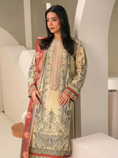 3 Piece Lawn Suit-Embroidered (Unstitched)