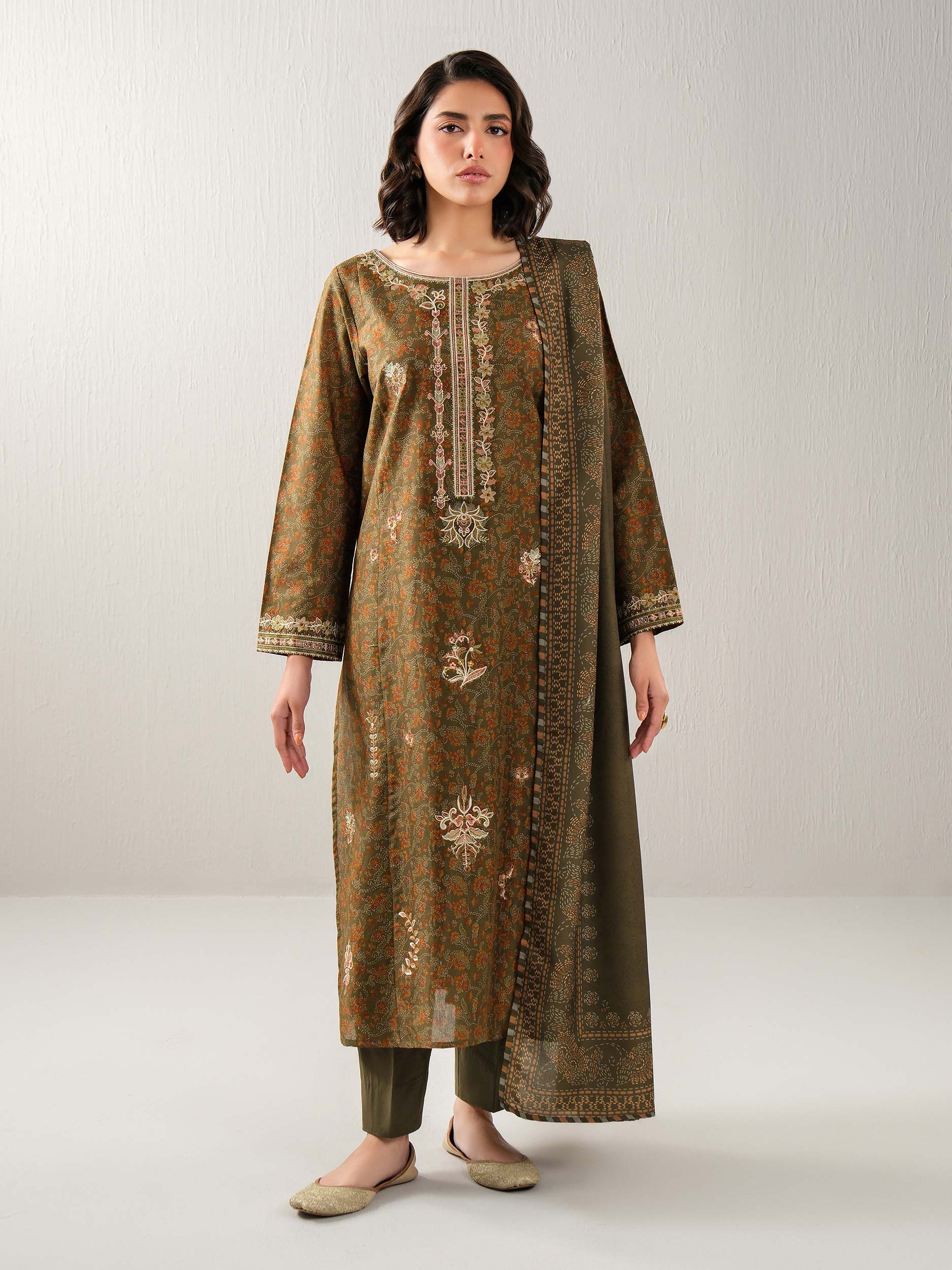 3 Piece Lawn Suit-Embroidered (Unstitched)