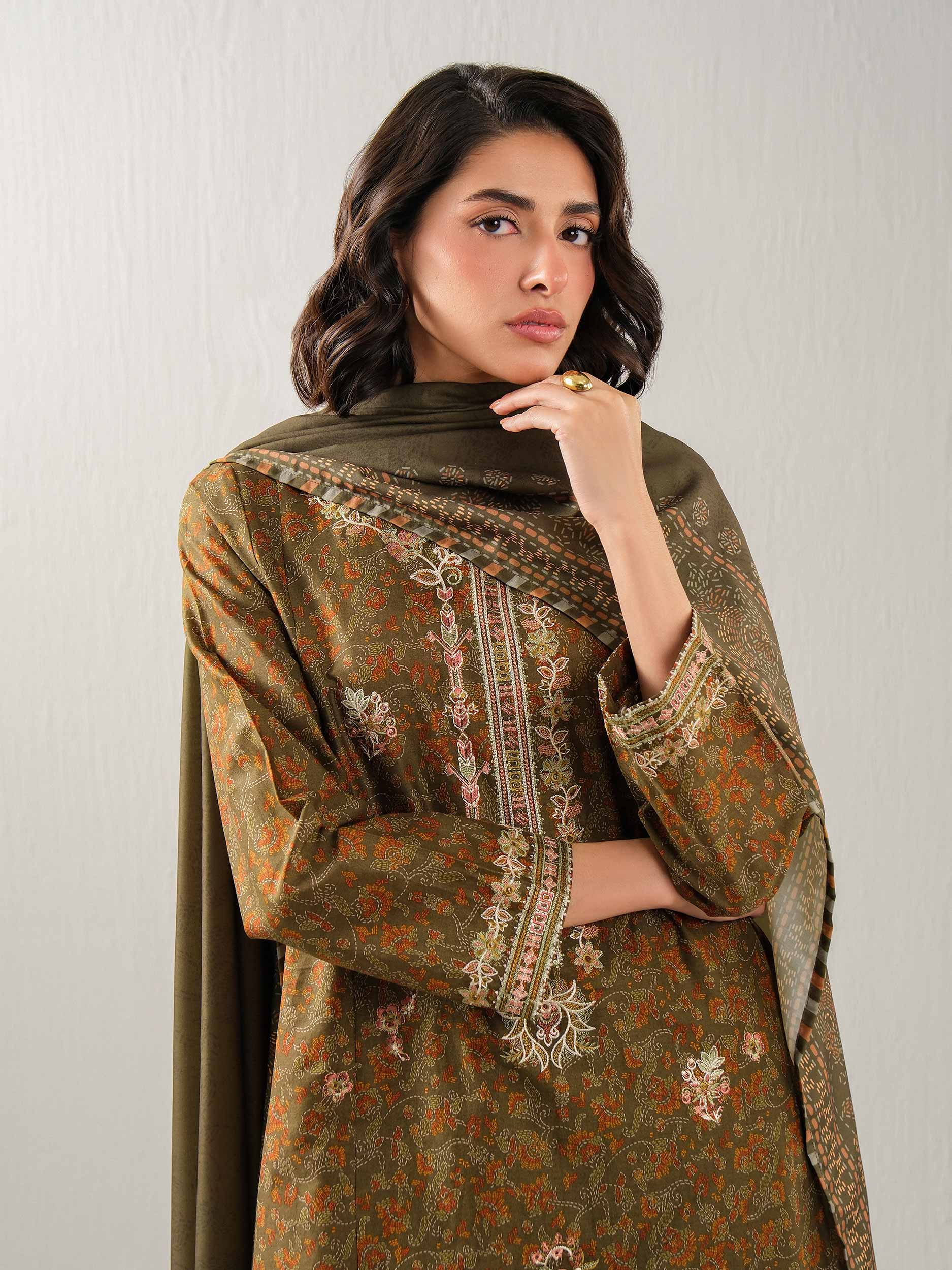 3 Piece Lawn Suit-Embroidered (Unstitched)