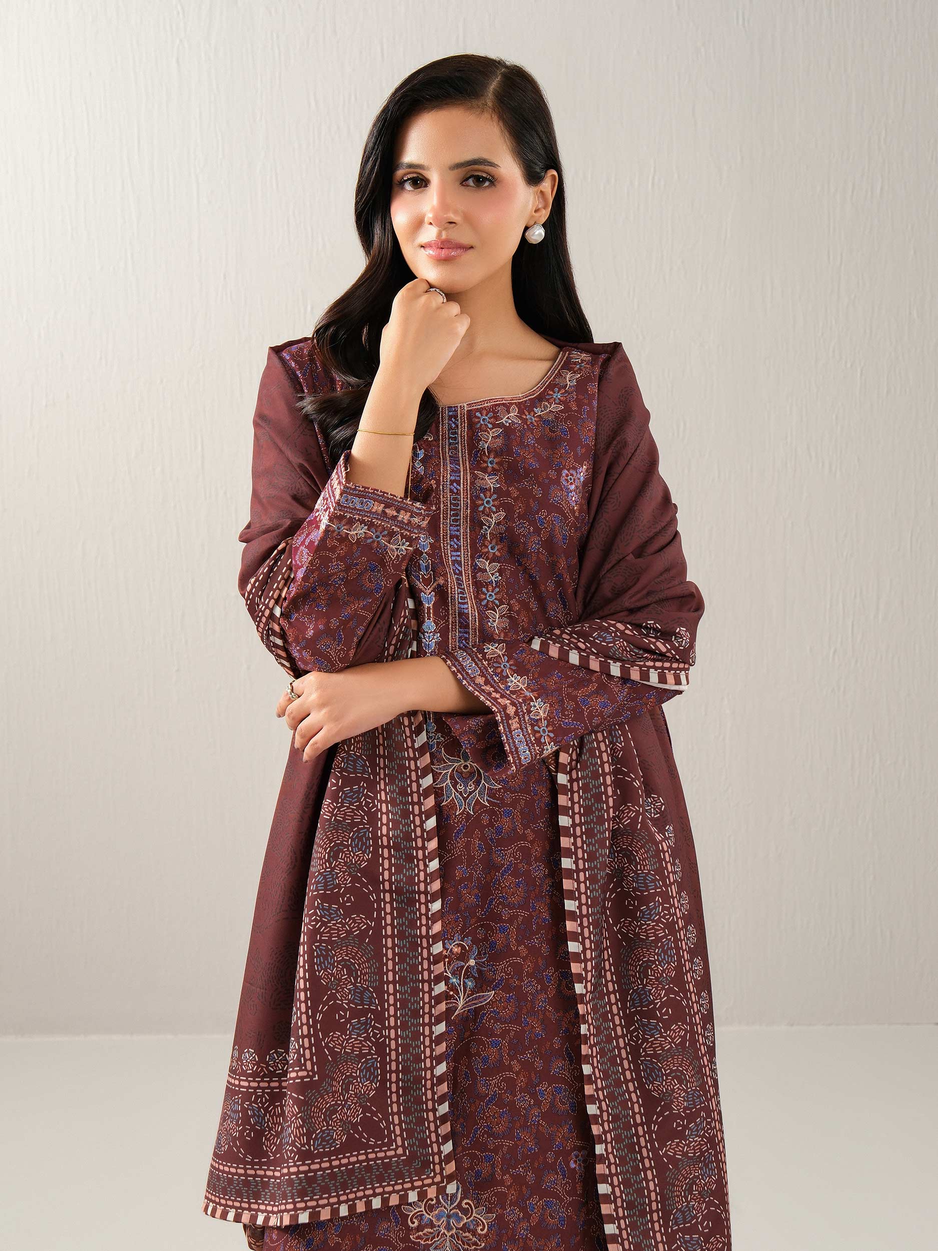 3 Piece Lawn Suit-Embroidered (Unstitched)