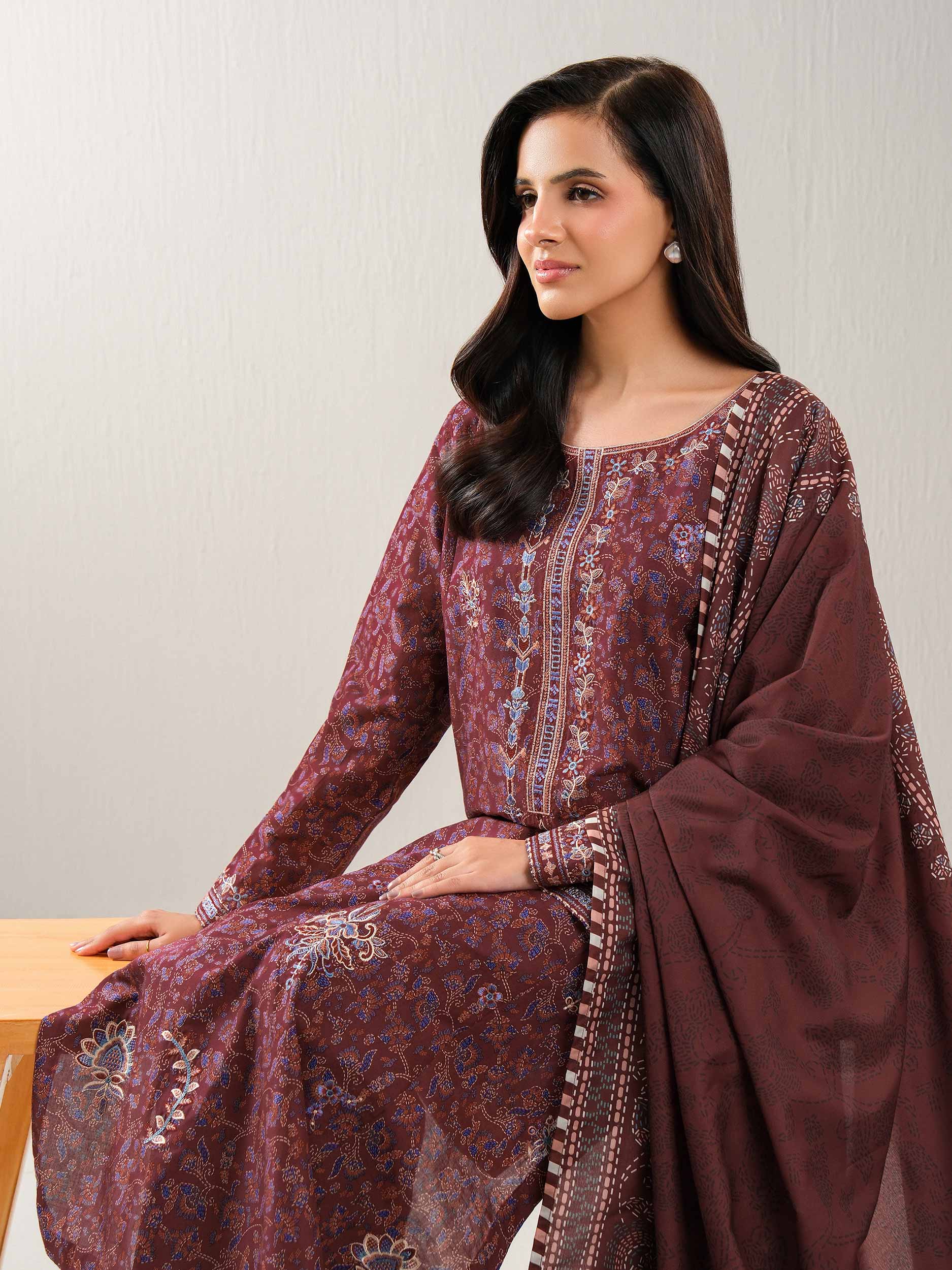 3 Piece Lawn Suit-Embroidered (Unstitched)