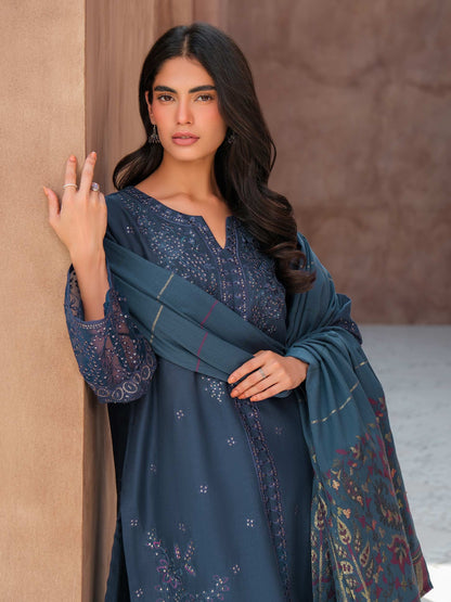 3 Piece Khaddar Suit-Embroidered (Unstitched)