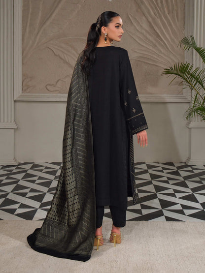 3 Piece Zari Karandi Suit-Embroidered (Unstitched)