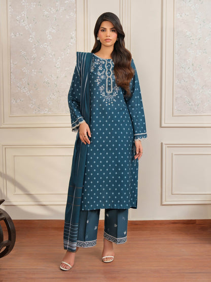 3 Piece Khaddar Suit-Embroidered (Unstitched)