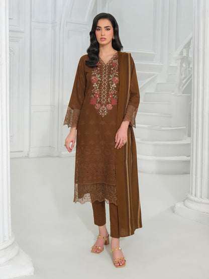 3 Piece Khaddar Suit-Embroidered (Unstitched)