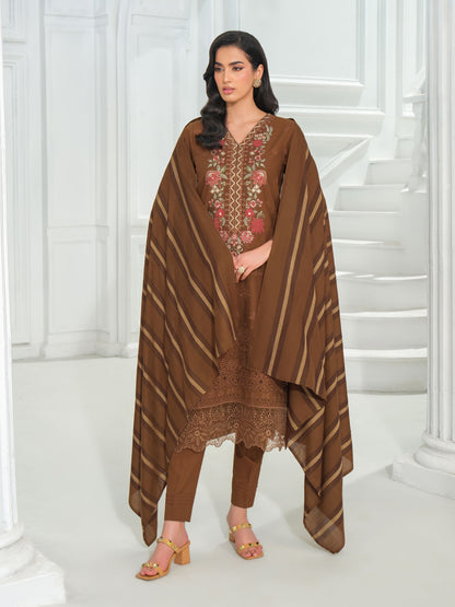3 Piece Khaddar Suit-Embroidered (Unstitched)