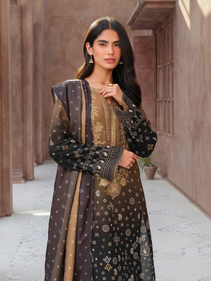 3 Piece Khaddar Suit-Embroidered (Unstitched)