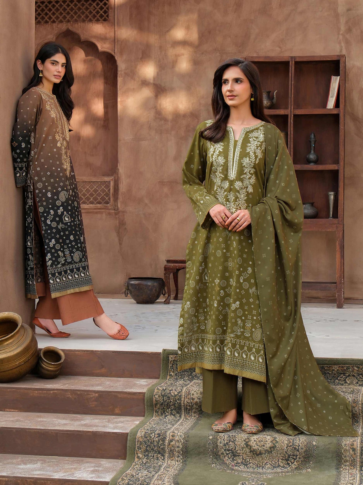 3 Piece Khaddar Suit-Embroidered (Unstitched)