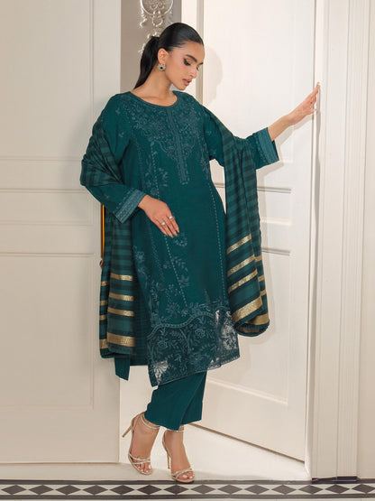 3 Piece Karandi Suit-Embroidered (Unstitched)