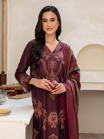 3 Piece Yarn Dyed Suit-Embroidered (Unstitched)