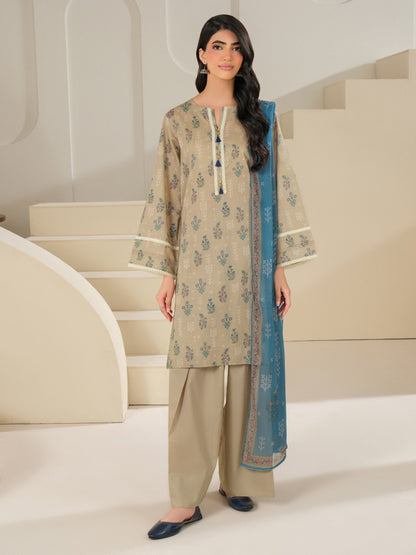 3 Piece Cambric Suit-Printed (Unstitched)