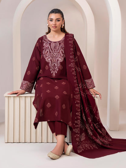 3 Piece Khaddar Suit-Embroidered (Unstitched)