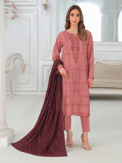 3 Piece Khaddar Suit-Embroidered (Unstitched)