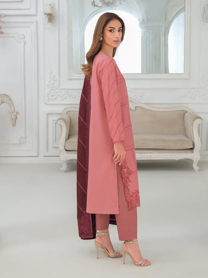 3 Piece Khaddar Suit-Embroidered (Unstitched)