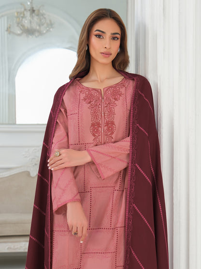 3 Piece Khaddar Suit-Embroidered (Unstitched)