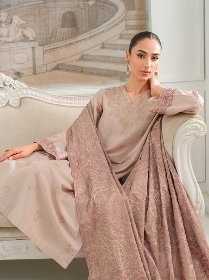 3 Piece Khaddar Suit-Embroidered (Unstitched)