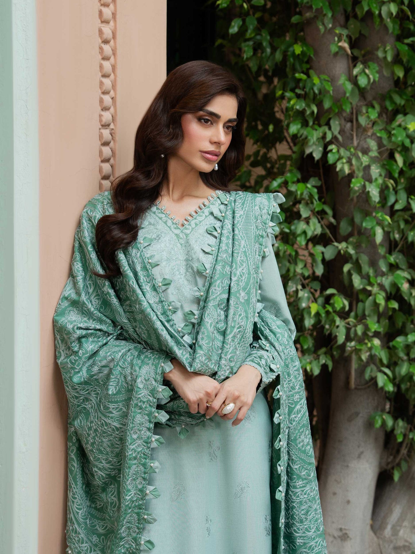 3 Piece Khaddar Suit-Embroidered (Unstitched)