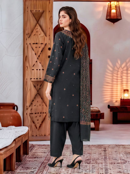 3 Piece Khaddar Suit-Embroidered (Unstitched)