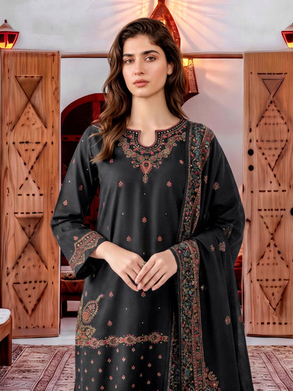 3 Piece Khaddar Suit-Embroidered (Unstitched)