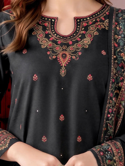 3 Piece Khaddar Suit-Embroidered (Unstitched)
