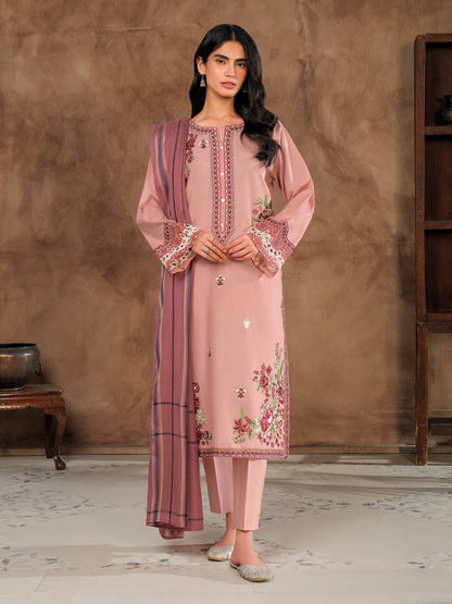 3 Piece Khaddar Suit-Embroidered (Unstitched)