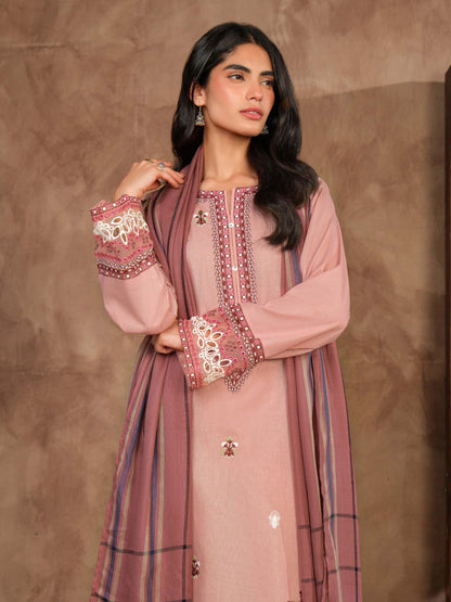 3 Piece Khaddar Suit-Embroidered (Unstitched)