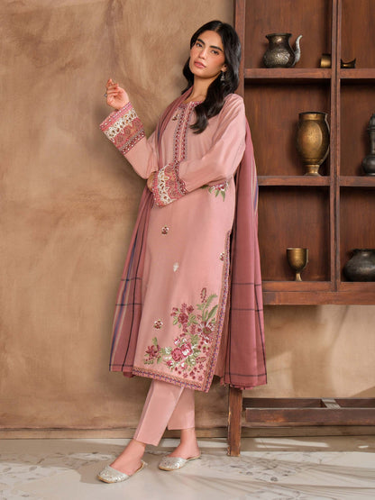 3 Piece Khaddar Suit-Embroidered (Unstitched)