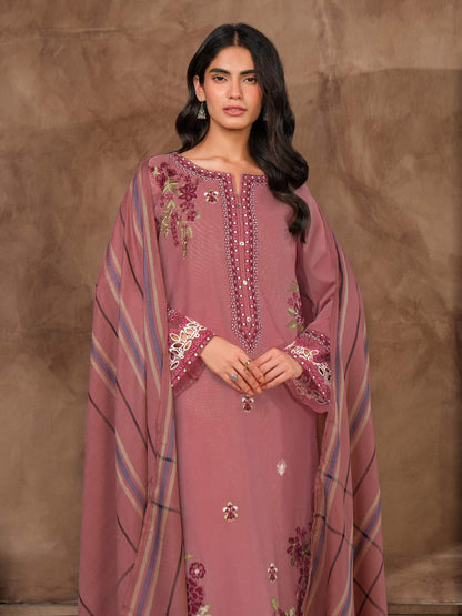 3 Piece Khaddar Suit-Embroidered (Unstitched)