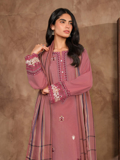 3 Piece Khaddar Suit-Embroidered (Unstitched)