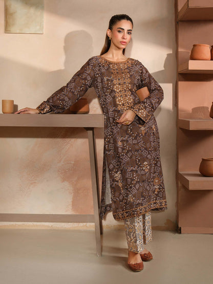 2 Piece Khaddar Suit-Embroidered (Unstitched)