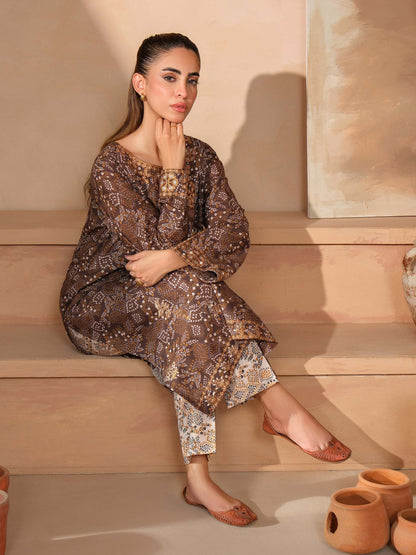 2 Piece Khaddar Suit-Embroidered (Unstitched)