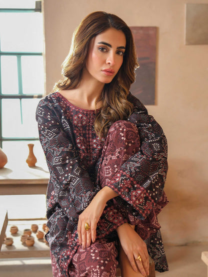 2 Piece Khaddar Suit-Embroidered (Unstitched)