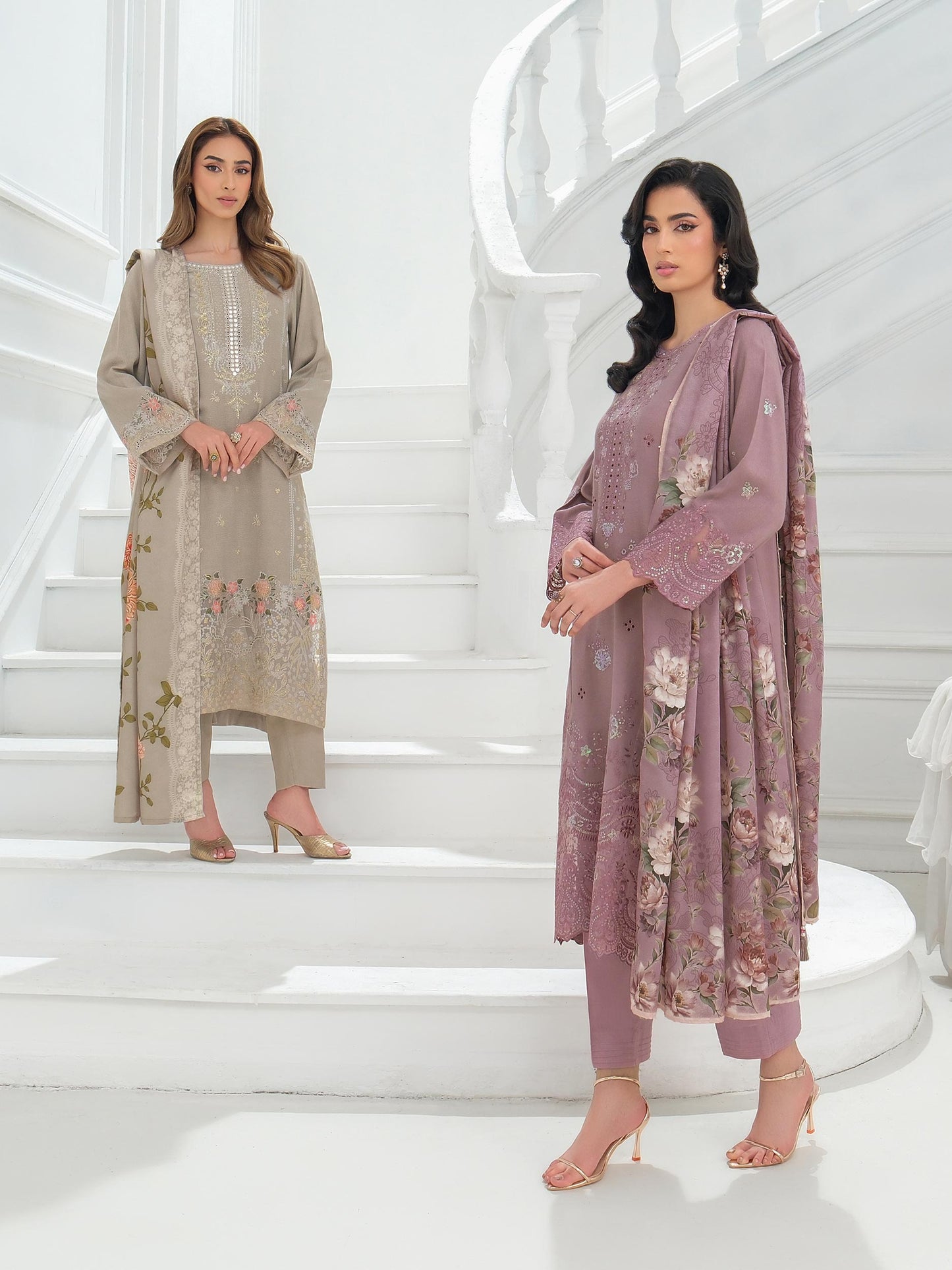 3 Piece Karandi Suit-Embroidered (Unstitched)