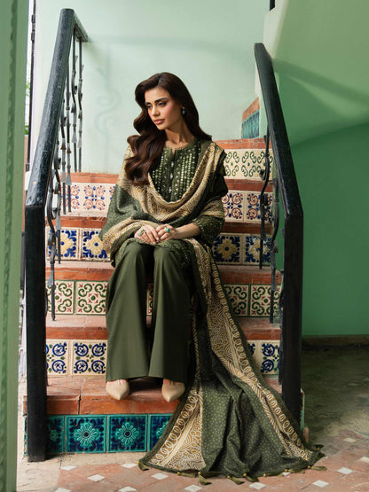 3 Piece Karandi Suit-Embroidered (Unstitched)