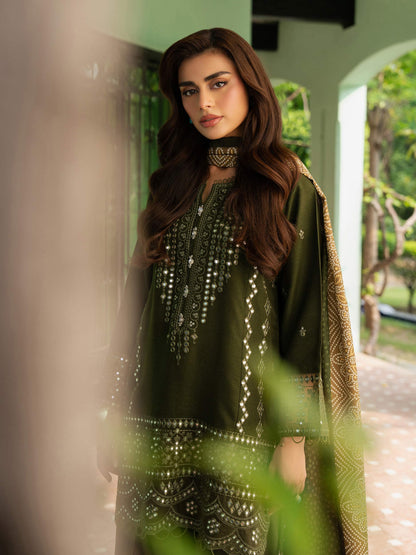 3 Piece Karandi Suit-Embroidered (Unstitched)