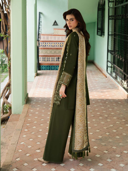 3 Piece Karandi Suit-Embroidered (Unstitched)