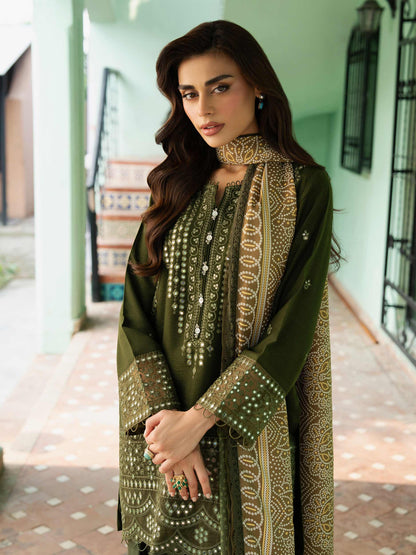 3 Piece Karandi Suit-Embroidered (Unstitched)