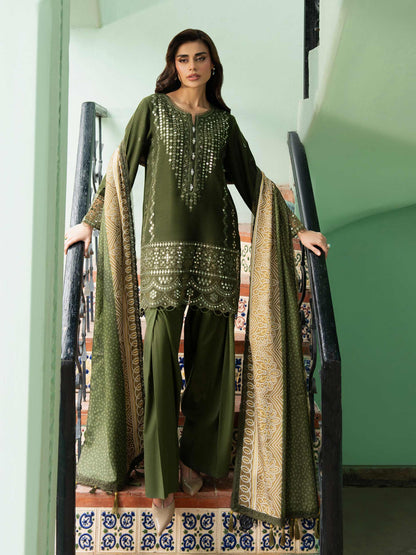 3 Piece Karandi Suit-Embroidered (Unstitched)